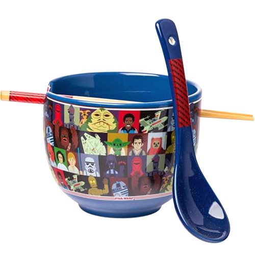 Silver Buffalo Star Wars Characters Ceramic Ramen Noodle Rice Bowl