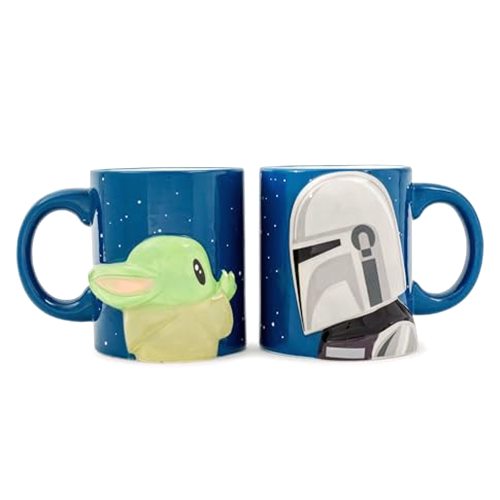 Silver Buffalo Star Wars Mandalorian and the Child 2 Pack Ceramic 3D Sculpted
