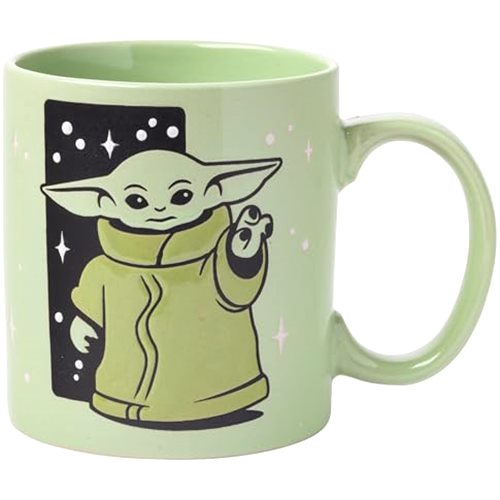 Silver Buffalo Star Wars Mandalorian Child Star Wars Wax Resist Ceramic Mug