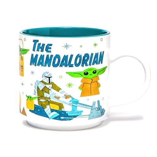 Silver Buffalo Star Wars: The Mandalorian Cartoon Grogu Ceramic Mug