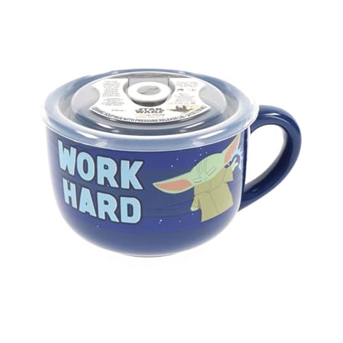 Silver Buffalo Star Wars The Mandalorian Work Hard Nap Harder Baby Yoda Grogu