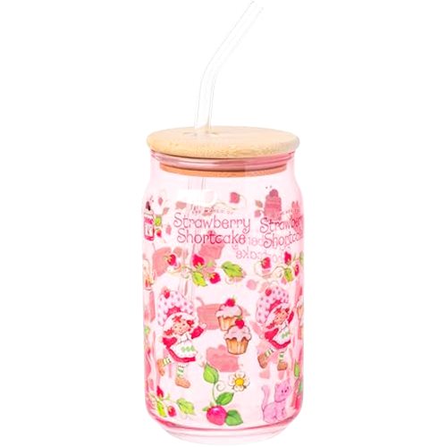 Silver Buffalo Strawberry Shortcake Berry Print Glass Tumbler