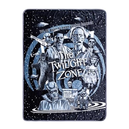 Silver Buffalo The Twilight Zone Raschel Throw Blanket For Sofa