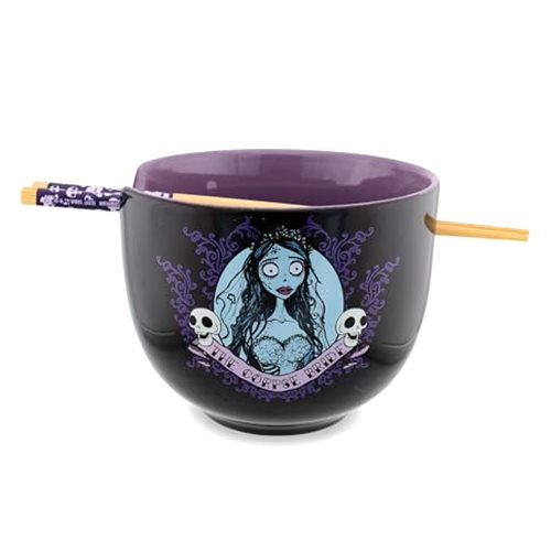 Silver Buffalo Tim Burton's Corpse Bride Emily Ceramic Ramen Dinnerware Set