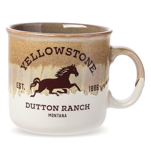 Silver Buffalo Yellowstone Dutton Ranch Montana Reactive Glaze Ceramic Camper