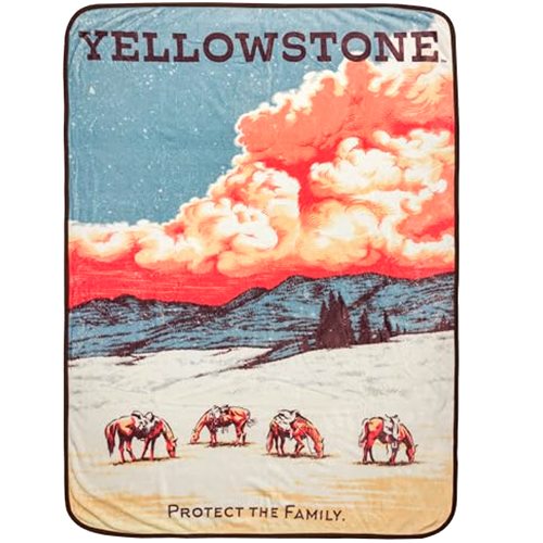 Silver Buffalo Yellowstone Protect the Family 45" x 60" Fleece Throw